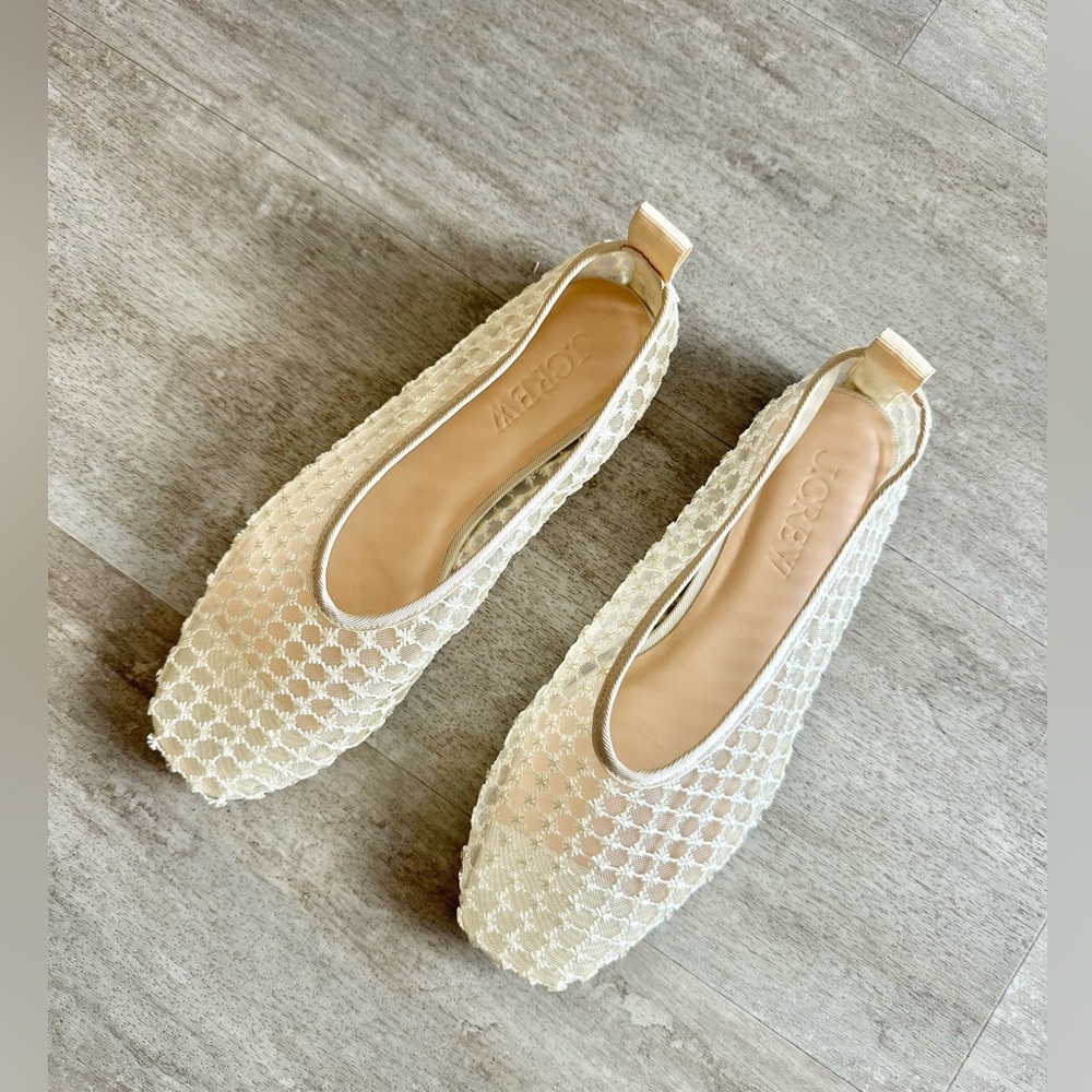 Quinn Embellished JCrew mesh ballet flats